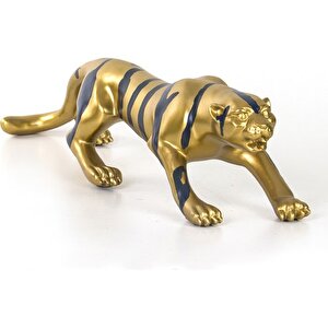 Leopar Dekor Dore 58,5x13,5x14 Cm