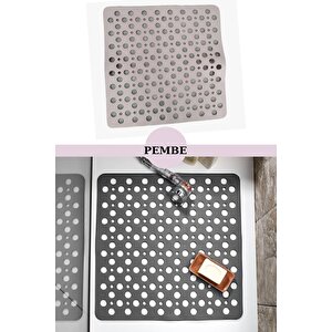 1 Adet Kare Vantuzlu Banyo Ve Duş Kaydırmazı, Küvet İçi Duşakabin Kaydırmaz Vantuzlu Banyo Paspası 54x54cm