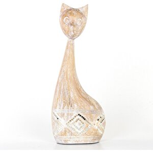 Ahşap Kedi Biblosu 19,5x7,5x50,5 Cm