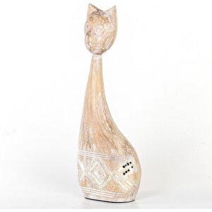 Ahşap Kedi Biblosu 19,5x7,5x50,5 Cm
