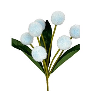 Yapay Çiçek Mavi Pompon Çiçeği Dekoratif Yapay Çiçek 30*20cm