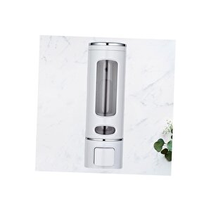 1 Adet 400 Ml Duvara Monte Manuel Sabunluk Sıvı Lavabo Sabunluk El Sabunu Beyaz Renk