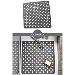 1 Adet Kare Vantuzlu Banyo Ve Duş Kaydırmazı, Küvet İçi Duşakabin Kaydırmaz Vantuzlu Banyo Paspası 54x54cm