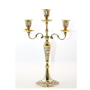 Li̇vava 3 Kollu Şamdan Sedefli̇, Pi̇ri̇nç, 35x23