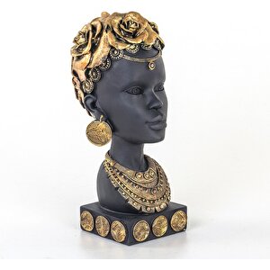 Afrikalı Kadın 10,5x13x25 Cm