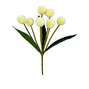 Yapay Çiçek Sarı Pompon Çiçeği Dekoratif Yapay Çiçek 30*20cm