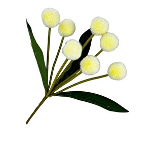 Yapay Çiçek Sarı Pompon Çiçeği Dekoratif Yapay Çiçek 30*20cm