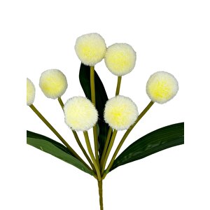Yapay Çiçek Sarı Pompon Çiçeği Dekoratif Yapay Çiçek 30*20cm
