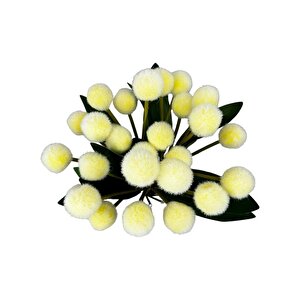 Yapay Çiçek Sarı Pompon Çiçeği Dekoratif Yapay Çiçek 30*20cm