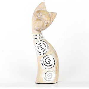 Ahşap Kedi Biblosu 14,5x8,5x45,5 Cm