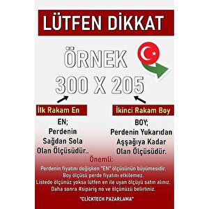 Trent Örme Stripe Tül Perde 1x3 Sık Pile - Kırışmaz Ütü Gerektirmez - Dökümlü Extra Gramajlı 120x250 cm