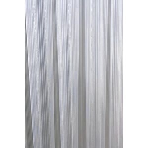 Trent Örme Stripe Tül Perde 1x3 Sık Pile - Kırışmaz Ütü Gerektirmez - Dökümlü Extra Gramajlı 400x265 cm