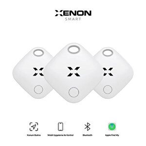 Air Smart  Tag, Akıllı Blutooth Takip Cihazı, Anahtar, Çanta, Evcil Hayvan için Kayıp Eşya Bulucu, Uzun Pil Ömürlü IOS Uyumlu Apple Lisanslı X6601 3 Adet