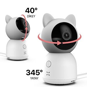 Xenon Smart Akıllı Bebek Kamerası Dijital 5'' LCD Monitörlü Mobil Uygulama Denetimli Sıcaklık ve Nem Ölçen Ninni Çalan Gece Görüşlü Çift Yönlü Ses İletişimli Bebek İzleme Monitörü Baby Camera X7202