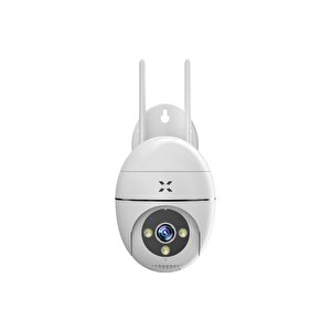 Xenon Smart Dış Mekan Wi-Fi Güvenlik Kamerası, 350° Hareket Tespiti ve Takibi, IP65 Su Geçirmez Gece Görüşü, Çift Yönlü Ses, Dahili Siren ve Led Aydınlatma X7266