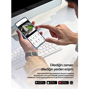 Xenon Smart Dış Mekan Wi-Fi Güvenlik Kamerası, 350° Hareket Tespiti ve Takibi, IP65 Su Geçirmez Gece Görüşü, Çift Yönlü Ses, Dahili Siren ve Led Aydınlatma X7266