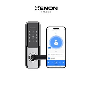 Xenon Smart Parmak İzi ile Açılabilen Mobil Uygulama ile Kontrol Edilebilen Akıllı Kilit Elektronik Kapı Kilidi Dokunmatik Şifreli Hırsızlık Önleyici Mekanik Anahtarsız Giriş Kilidi X8051