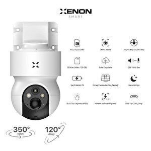 Akıllı Dış Ortam Kamerası Güneş Enerjili 4g Sim Kartı Destekli Smart Outdoor Camera