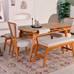 Palace İskandinav Mutfak Masa Takımı 2 Sandalye 2 Benchli