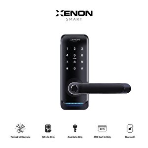Xenon Smart Parmak İzi ile Açılabilen Mobil Uygulama ile Kontrol Edilebilen Akıllı Kilit Elektronik Kapı Kilidi Dokunmatik Şifreli Hırsızlık Önleyici Mekanik Anahtarsız Giriş Kilidi X8056