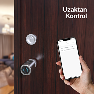 Akıllı Kapı Kilidi, Parmak İzi, Şifre, RFID Kart ile Açılan Uygulama ile Kontrol Edilebilen Kilit, Ev, Ofis ve Otel için Şifreli X8052