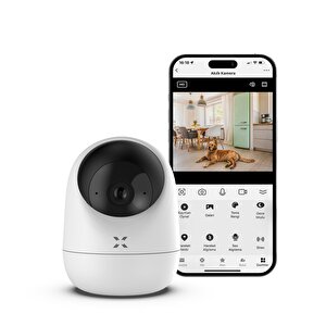 Akıllı Kamera 1080p, İç Mekan Bebek Kamerası ,Çift Yönlü Ses Hareket Algılama Wi-Fi Mobil Kontrol