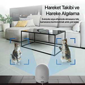 Akıllı Kamera 1080p, İç Mekan Bebek Kamerası, 3MP Çift Yönlü Ses Hareket Algılama Wi-Fi Mobil Kontrol X7207