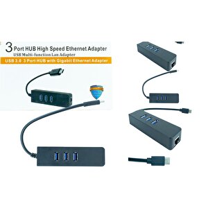 Ironstar Iru-d20 Type-c Hub Wi̇th Gigabi̇te Plasti̇c (usb3.00*1+usb) Ethernet Adapter;class