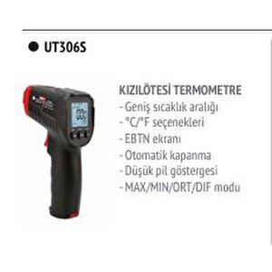 Ut-306s İnfrared Lazer Termometre;  -50° +500° ;uni-t