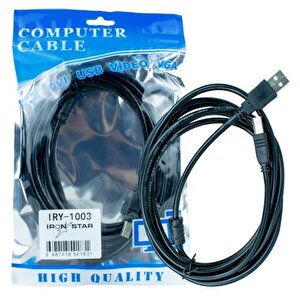 Ironstar Iry 1003 Usb 2.0 Yazici Kablosu 3 Mt ;class