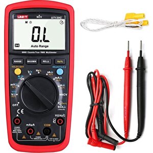 Ut-139c Dijital Multimetre, Ad/dc Gerilim Akım Test Cihazı, Direnç Kapasitesi Ncv Testi Ve Sıcaklık Ölçümü ;uni-t