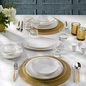 Chance Gold Yemek Takımı 56 Parça-gold