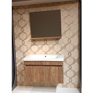 KLASS  65 CM  BANYO DOLAP SETİ BOY DOLAP DAHİL LAVABO VE AYNA DAHİL %100 MDF  TAMBUR