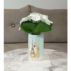 Vazo Dahil,Vazoda Çiçek,beyaz Yapay Çiçek,vazo Dekoratif Romantik Yeşil Model