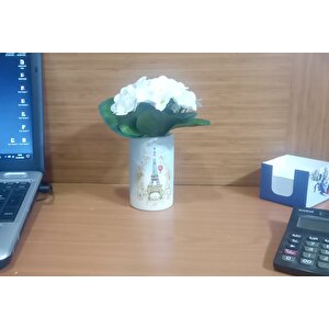 Vazo Dahil,Vazoda Çiçek,beyaz Yapay Çiçek,vazo Dekoratif Romantik Yeşil Model