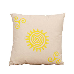 Sunny Kırlent-sarı Baskılı 45x45x10 Cm