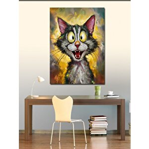 Kanvas Tablo Şaşkın Kedi