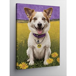 Kanvas Tablo Gülen Köpek