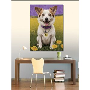 Kanvas Tablo Gülen Köpek