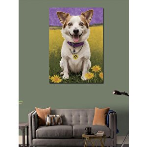 Kanvas Tablo Gülen Köpek