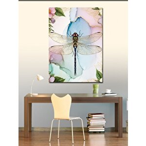 Kanvas Tablo Yusufçuk Ve Çiçekler 70x100 cm