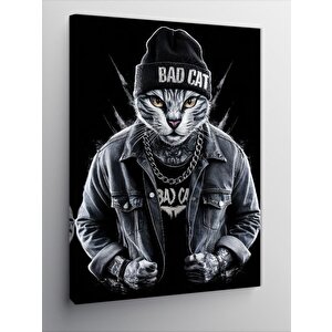Kanvas Tablo Kötü Kedi