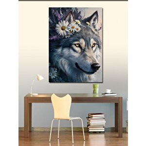Kanvas Tablo Papatyalı Kurt 70x100 cm