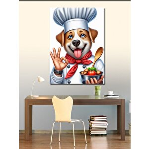 Kanvas Tablo Aşçı Şef Köpek