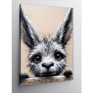 Kanvas Tablo Uzun Kulaklı Sevimli Köpek 100x140 cm