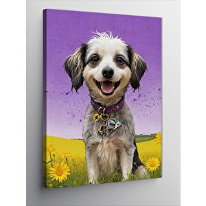 Kanvas Tablo Sevimli Gülen Köpek