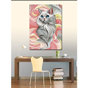 Kanvas Tablo Beyaz İran Kedisi 70x100 cm