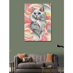 Kanvas Tablo Beyaz İran Kedisi 70x100 cm