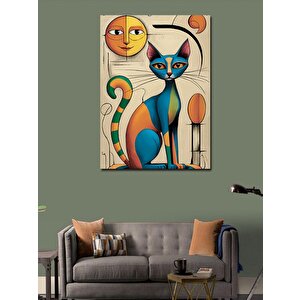 Kanvas Tablo Güneş Ve Kedi 100x140 cm