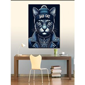 Kanvas Tablo Kötü Kedi